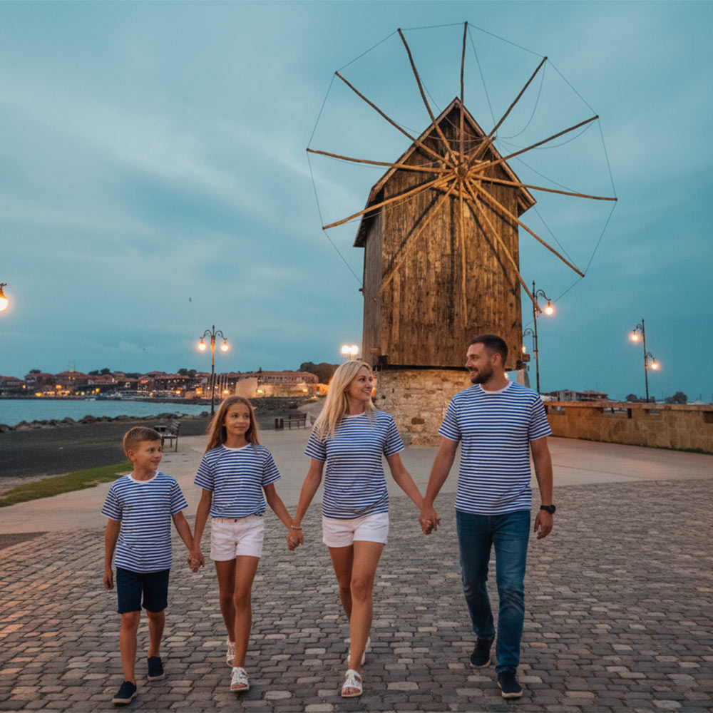 Дамска Моряшка тениска с къс ръкав