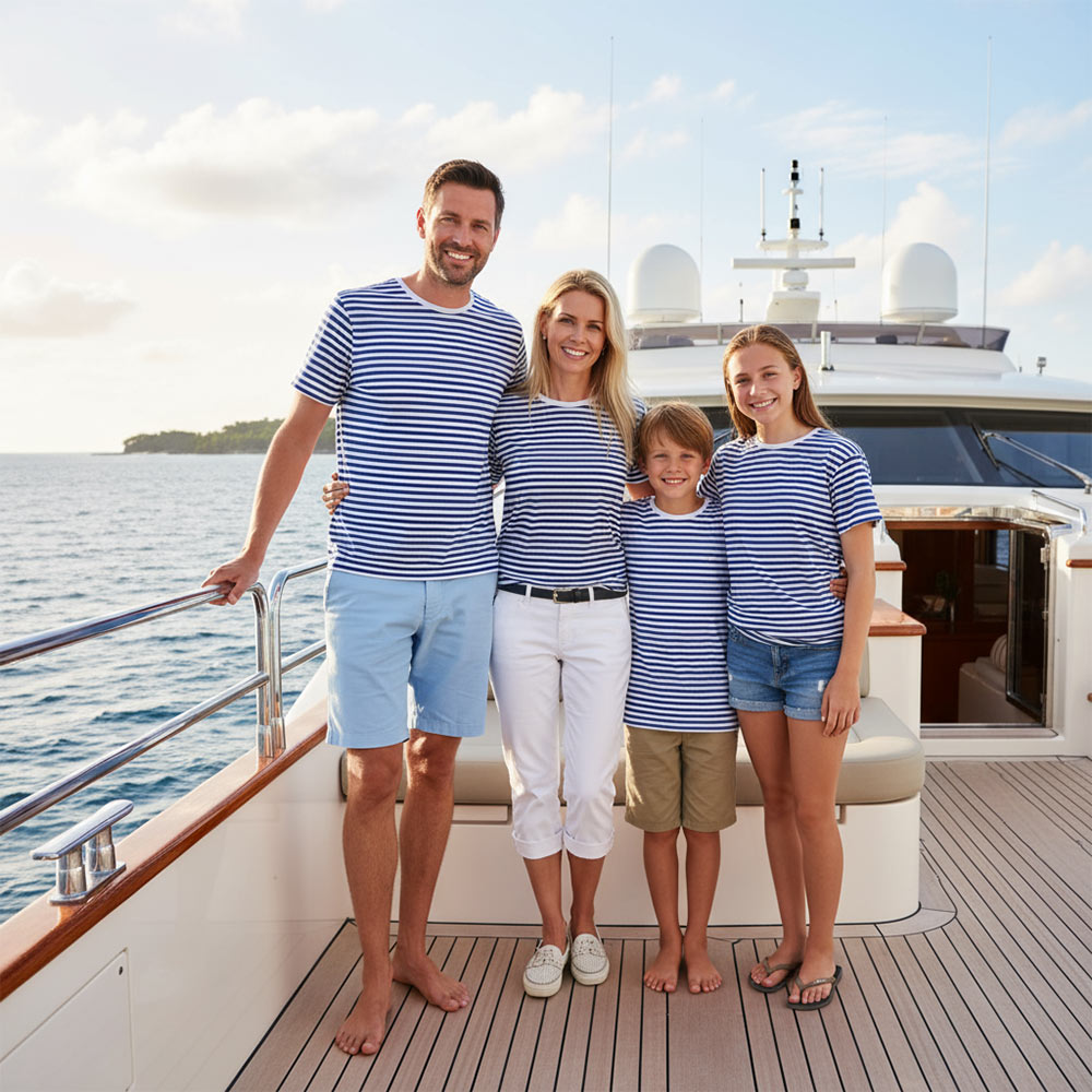 Дамска Моряшка тениска с къс ръкав