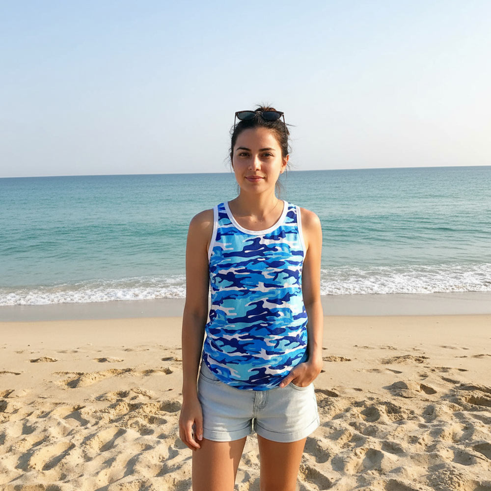 Потник - Синьо бял камуфлаж