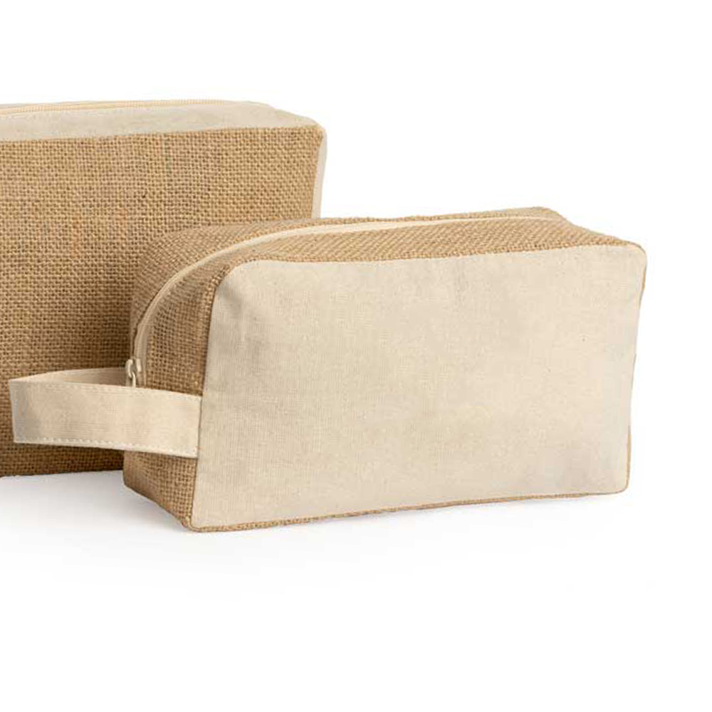 Несесер с цип от памук и юта