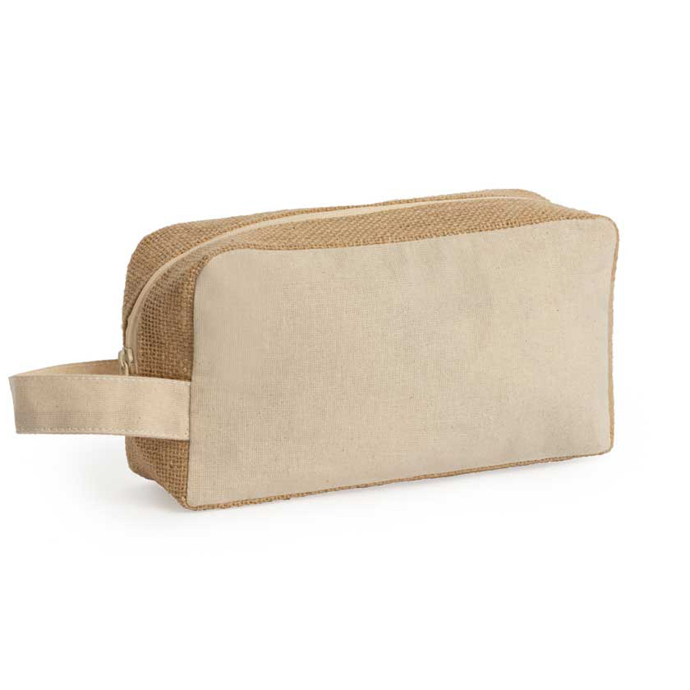 Несесер с цип от памук и юта