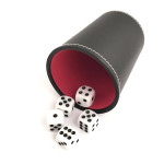 Комплект чаша за зарове с 5 броя зарчета