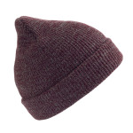 Двуслойна плетена Зимна Шапка Бордо-меланж