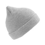 Двуслойна плетена Зимна Шапка сив-меланж