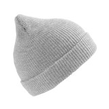 Двуслойна плетена Зимна Шапка сив-меланж