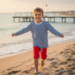 Детска моряшка блузка с дълъг ръкав