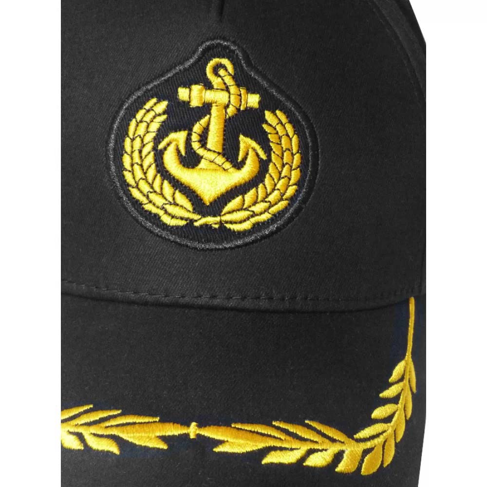 Черна Капитанска Шапка с Козирка