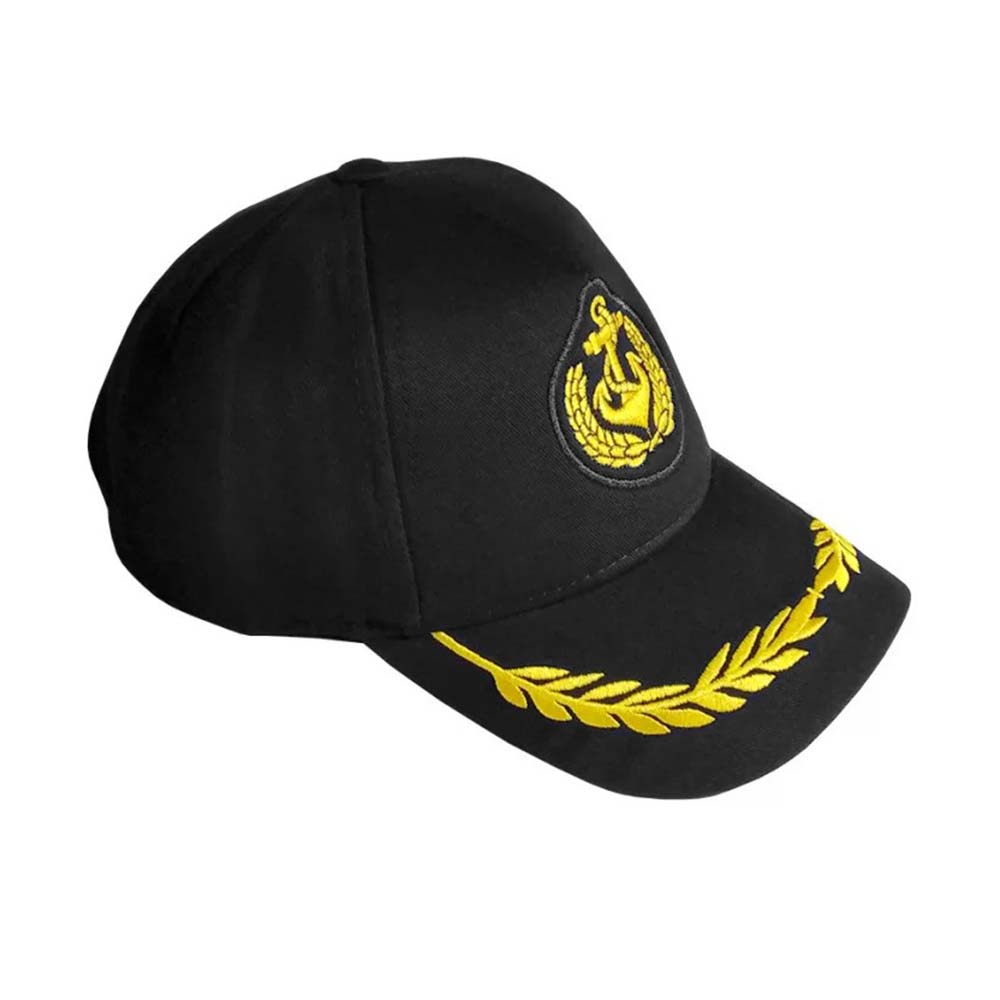 Черна Капитанска Шапка с Козирка