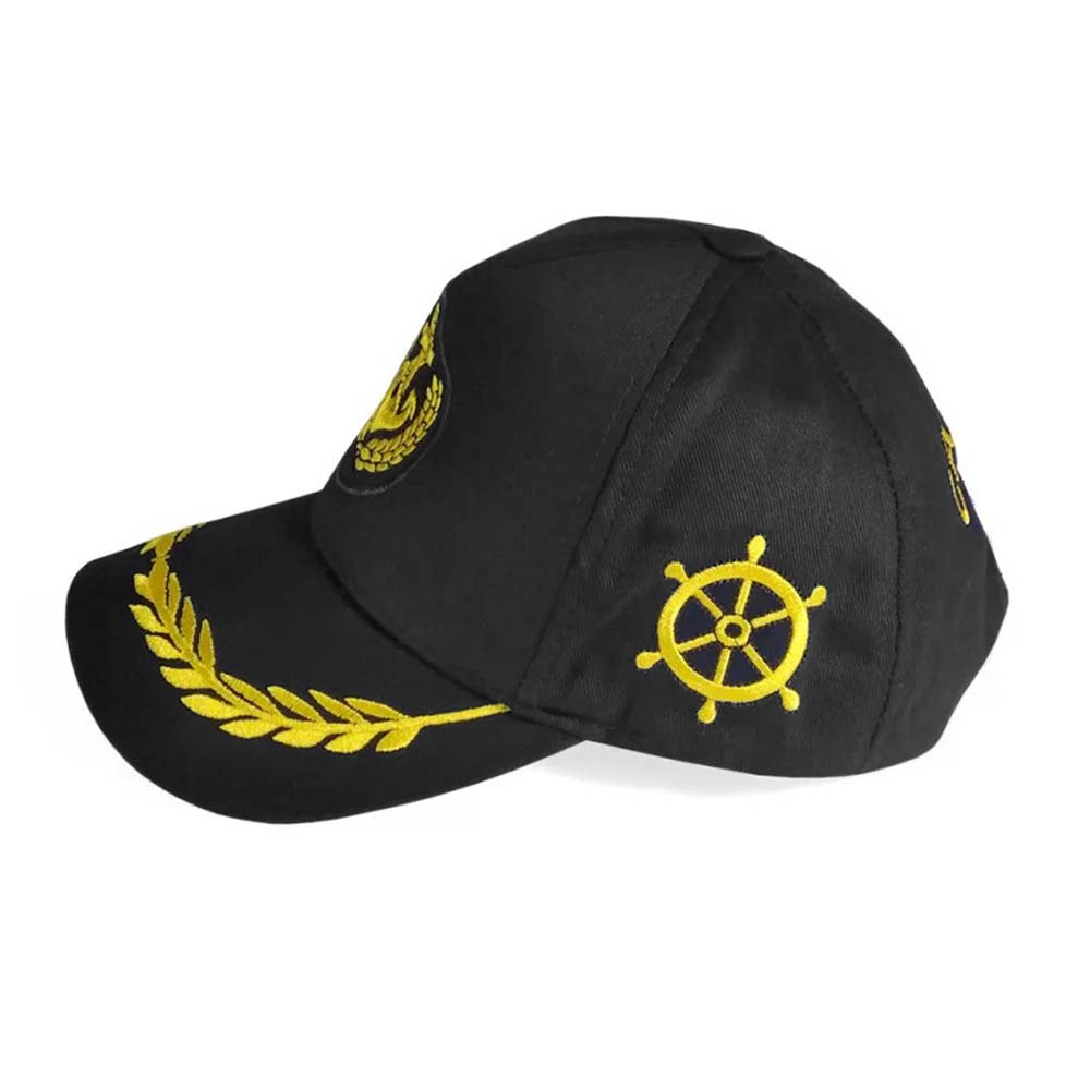 Черна Капитанска Шапка с Козирка