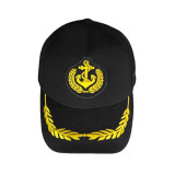 Черна Капитанска Шапка с Козирка