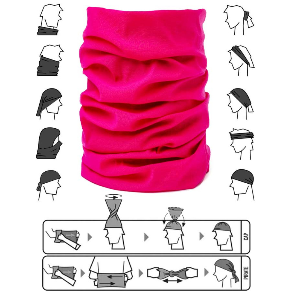 Розов бъф/шал 12 в 1