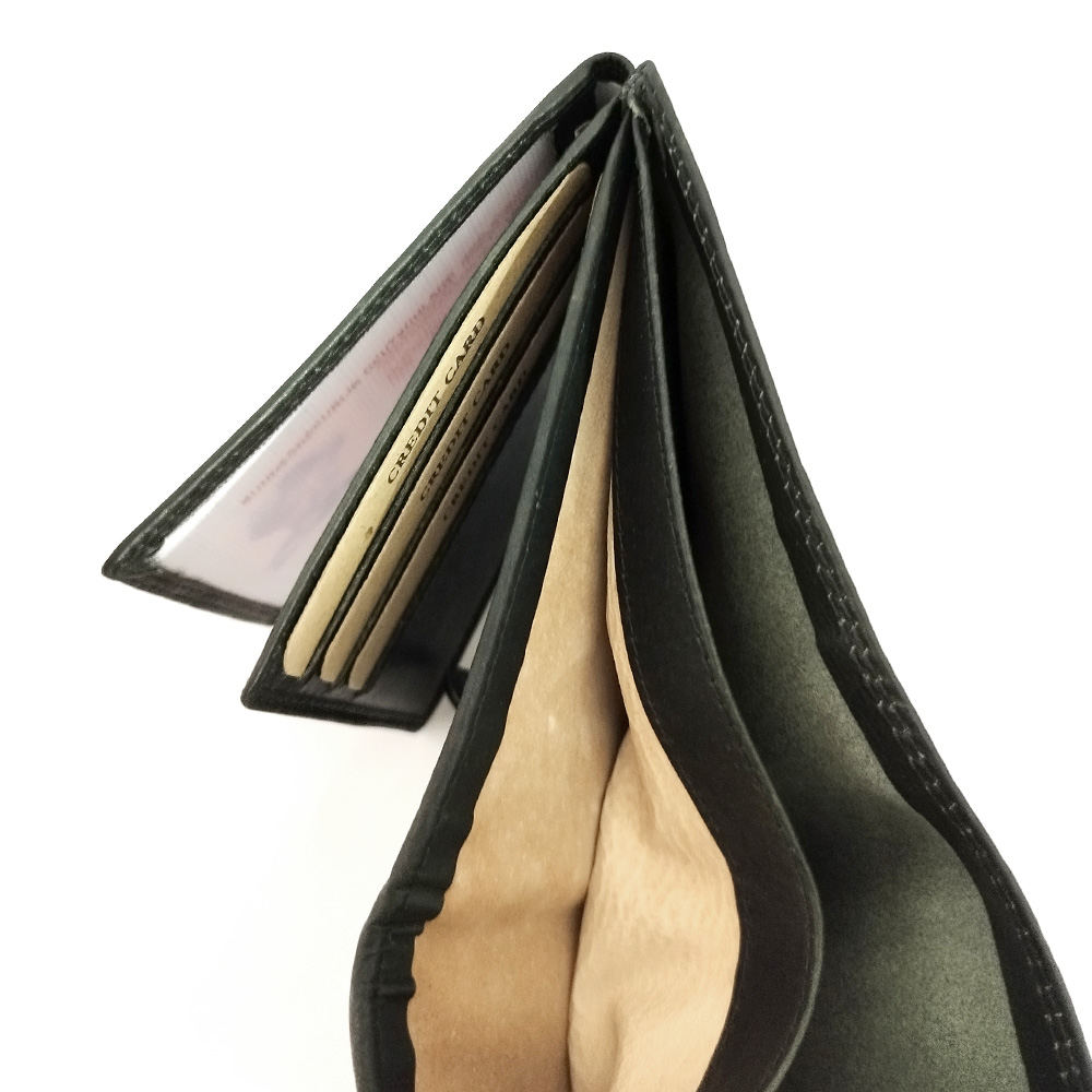 Портфейл от Естествена Кожа BLUE BURRY 042 в черно