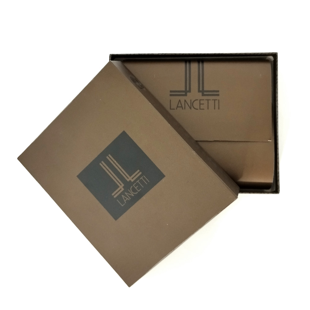 Портфейл от Естествена Кожа LANCETTI в черно