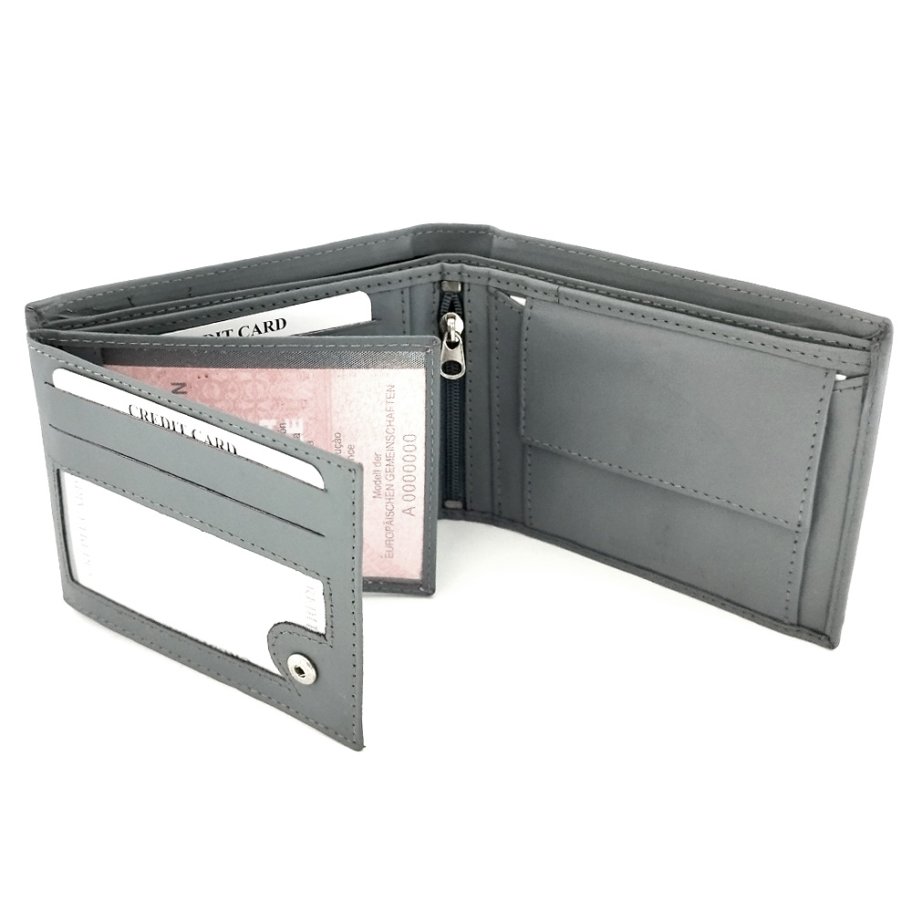 Светло сив портфейл