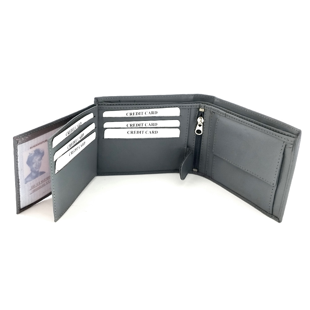 Светло сив портфейл