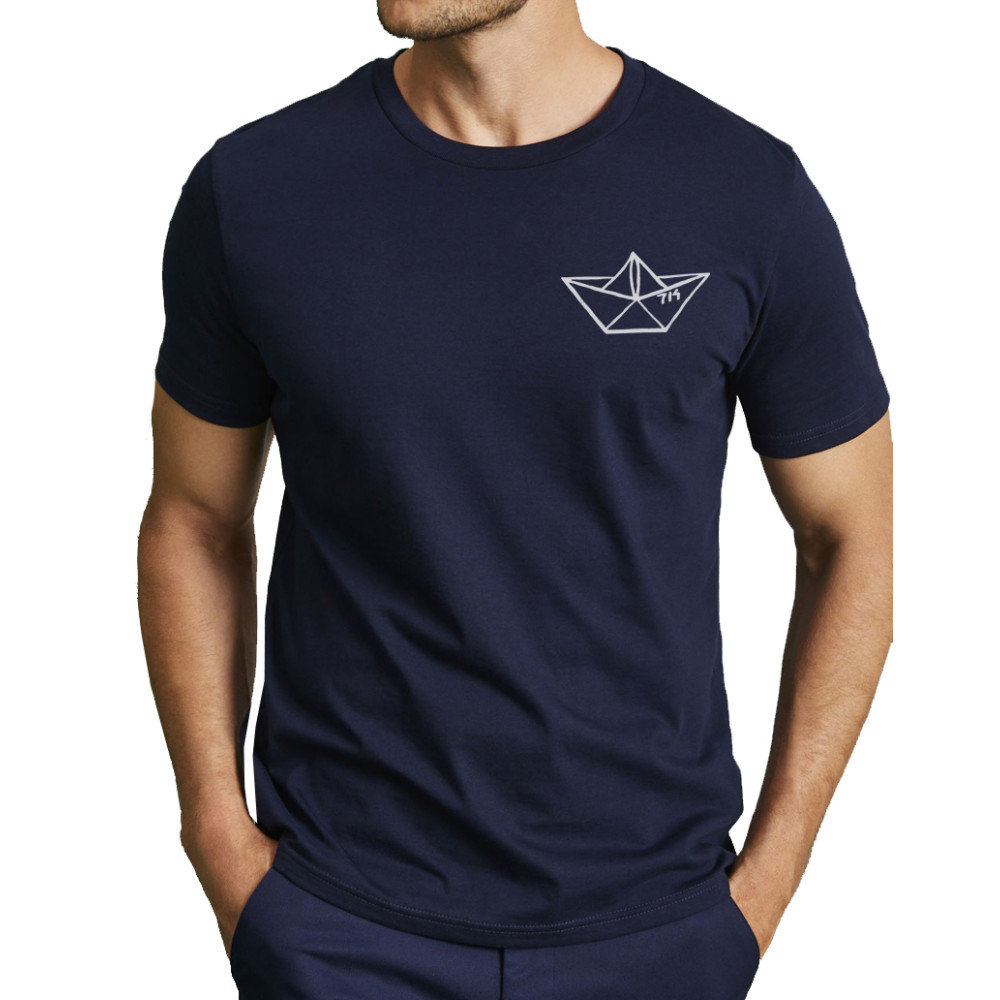 Тъмно Синя тениска Лодка