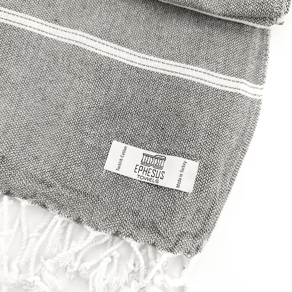 Памучна кърпа за плаж или баня / Пещемал EPHESUS сив Памучна кърпа за плаж или баня / Пещемал EPHESUS сив
