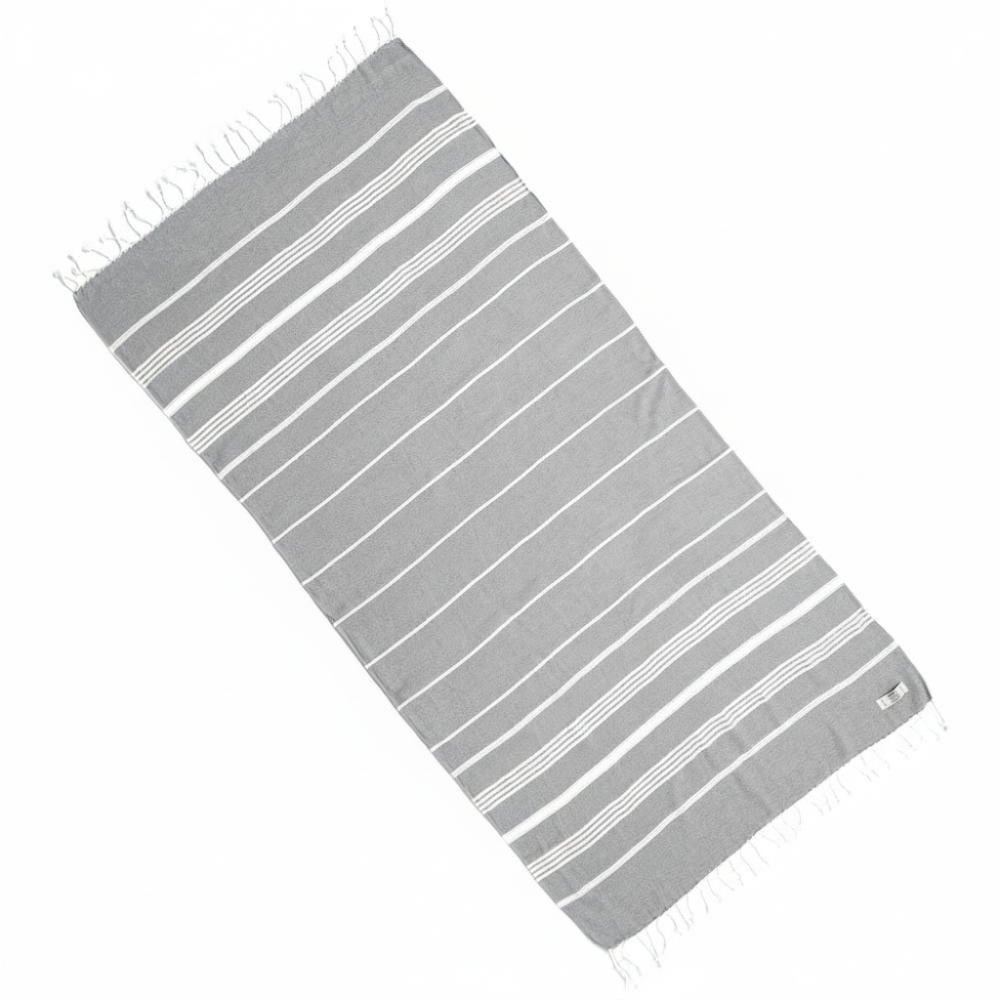 Памучна кърпа за плаж или баня / Пещемал EPHESUS сив