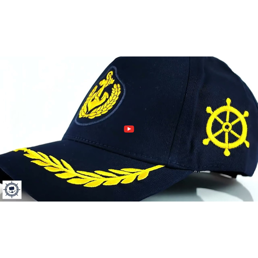 Синя Капитанска Шапка с Козирка Синя Капитанска Шапка с Козирка